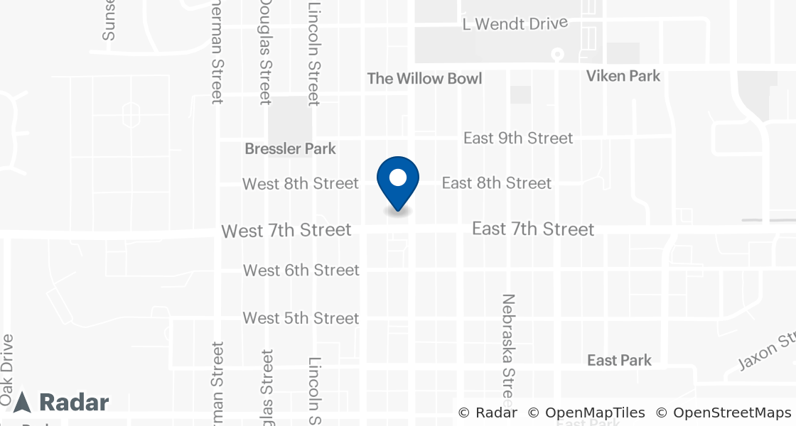 Map of Dairy Queen Location:: 708 Main  St, Wayne, NE, 68787-1357